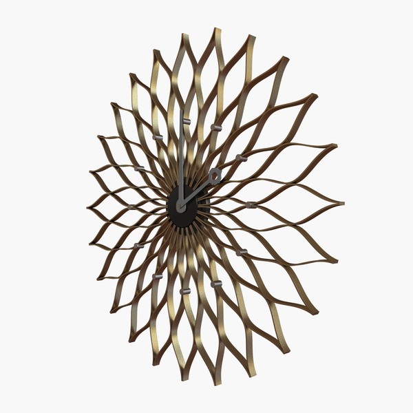 sunflower clock vitra 3d model - Vitra - Sunflower Clock by dimosbarbos